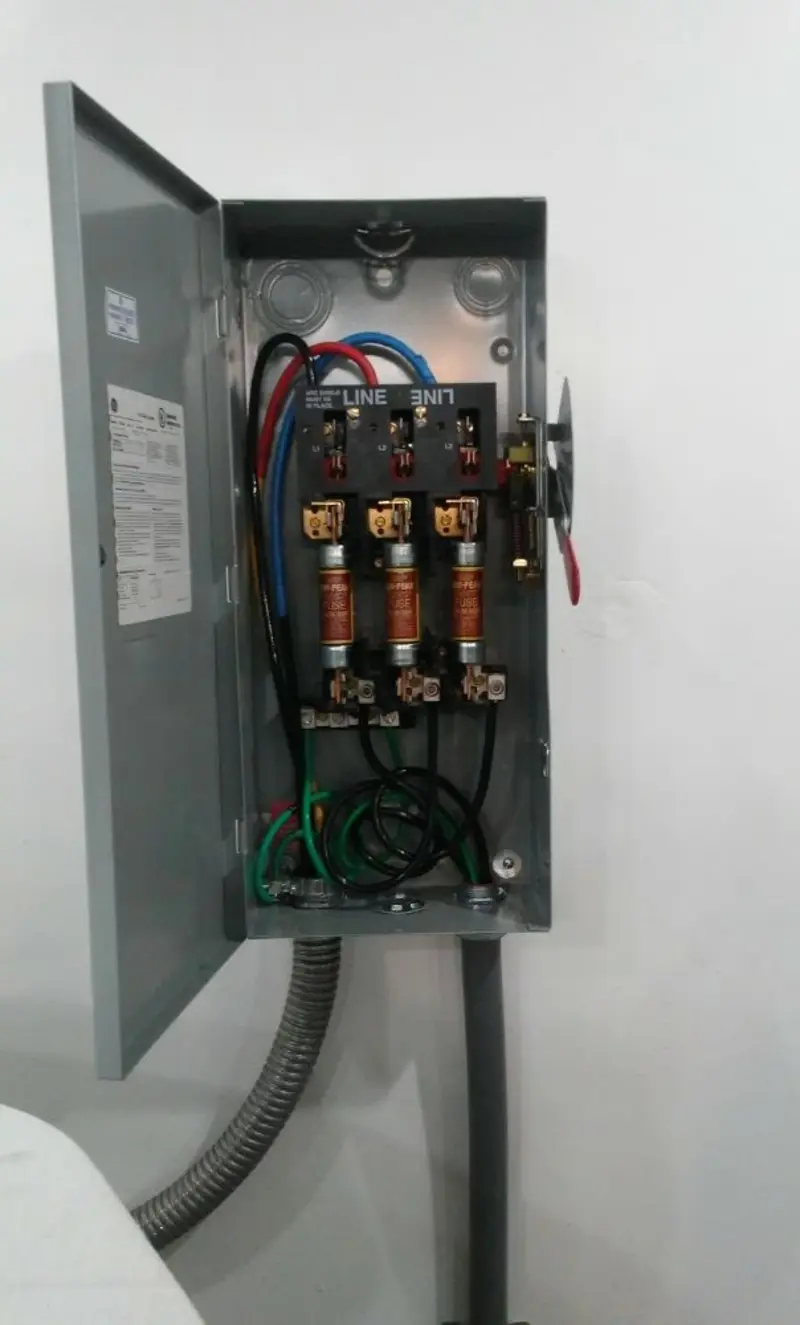 Three-phase disconnect switch installed for Electrical Wiring & Rewiring in Peterborough